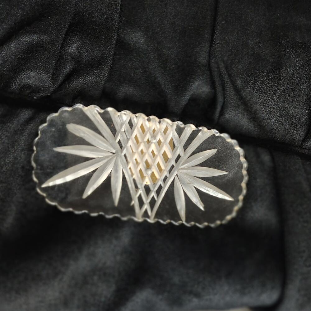 1940s The Meeker Company 100% Virgin Wool Maxi Clutch Lucite Clasp [Vintage]